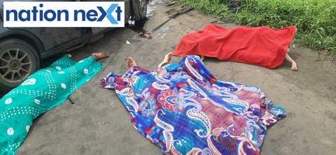 Bodies of family lie after collision
